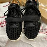 Authentic Christian Louboutin Rantulow Black leather Mesh sneaker 7.5UK 8.5 41.5