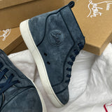 Authentic Christian Louboutin Blue Suede Sneakers 7UK 7 41 8US