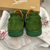 Authentic Christian Louboutin Green Suede Junior sneakers 8.5UK 42.5 9.5US