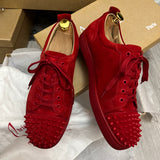 Authentic Christian Louboutin Loubimat Red Suede sneakers 8.5UK 42.5 9.5US
