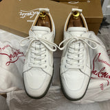 Authentic Christian Louboutin White Gomme Embossed Sneakers 6.5UK 40.5 7.5US