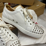 Authentic Christian Louboutin white Mesh Junior sneakers 8.5UK 42.5 9.5US