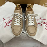 Authentic Christian Louboutin Nude Grained Rantulow Sneakers 5UK 39 6US