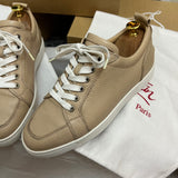 Authentic Christian Louboutin Nude Grained Rantulow Sneakers 5UK 39 6US