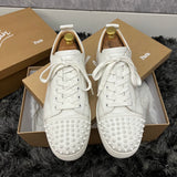 Authentic Christian Louboutin white leather sneakers 8UK 8 42