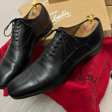 Authentic Christian Louboutin Greggo Black Leather Shoes 8UK 42 9US