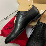 Authentic Christian Louboutin Greggo Black Leather Shoes 8UK 42 9US