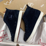 Authentic Christian Louboutin Marine Blue Spikes Sneakers 11UK 45 12US