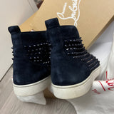 Authentic Christian Louboutin Marine Blue Spikes Sneakers 11UK 45 12US
