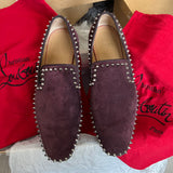 Authentic Christian Louboutin Dandelion Burgundy Suede Loafers 6UK 40 7US