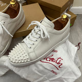 Authentic Christian Louboutin Off white leather sneakers 8UK 8 42