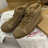 Authentic Christian Louboutin Kraft Brown Suede Sneakers 9.5UK 43.5 10.5US