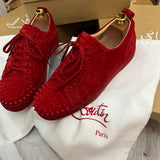 Authentic Christian Louboutin Loubimat Red Suede sneakers 10UK 44 11US