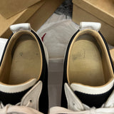 Authentic Christian Louboutin Rantulow white Black leather Mesh sneaker 8UK 42 9US