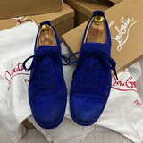 Authentic Christian Louboutin Blue Junior Azulejo Suede Sneaker 7.5UK 41.5 8.5US