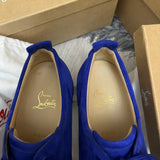 Authentic Christian Louboutin Blue Junior Azulejo Suede Sneaker 7.5UK 41.5 8.5US