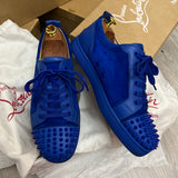 Authentic Christian Louboutin Blue Leather Suede Sneakers 10UK 44 11US