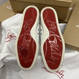 Authentic Christian Louboutin White Leather Sneakers 8.5UK 42.5 9.5US